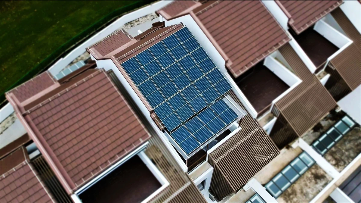 Rezeca Renewables 7.08 kWp solar panel installation on a tile roof at a Springside View terrace home, Upper Thomson, Singapore
