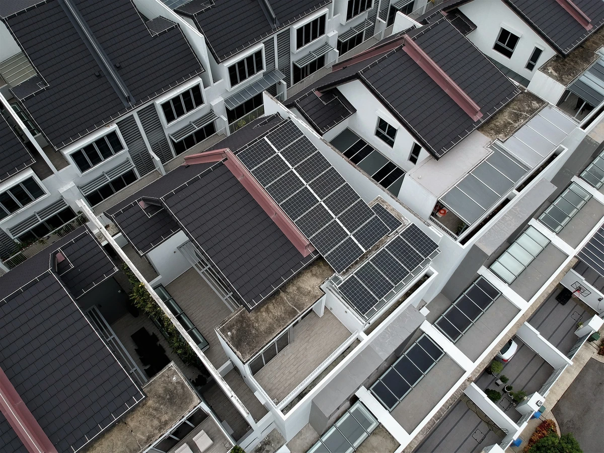 Rezeca Renewables 8.45 kWp solar panel installation on a tile roof at a Springside Avenue terrace home, Upper Thomson, Singapore