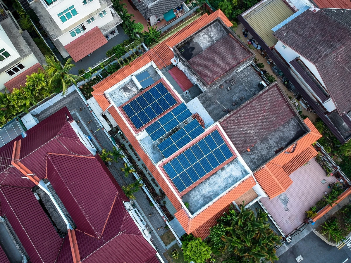 Rezeca Renewables 14.24 kWp solar panel installation on a tile and RC roof at a landed home on Jalan Selamat, Singapore