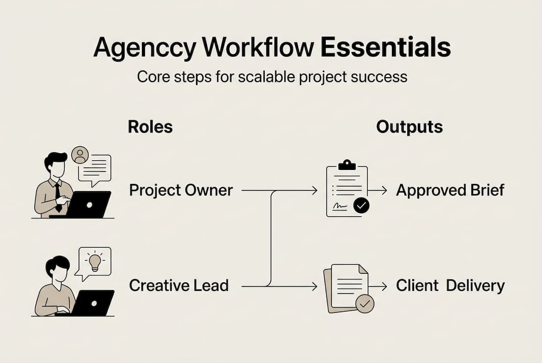 Infographic of key agency workflow elements