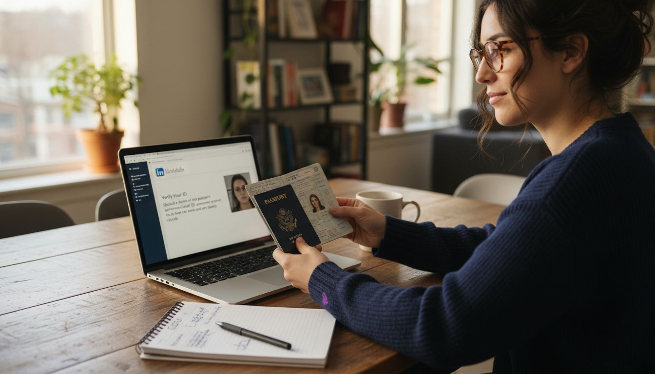 User completing LinkedIn ID verification process