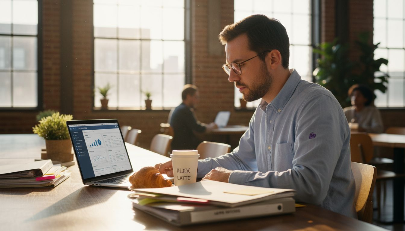 Agency worker reviews cloud automation dashboard