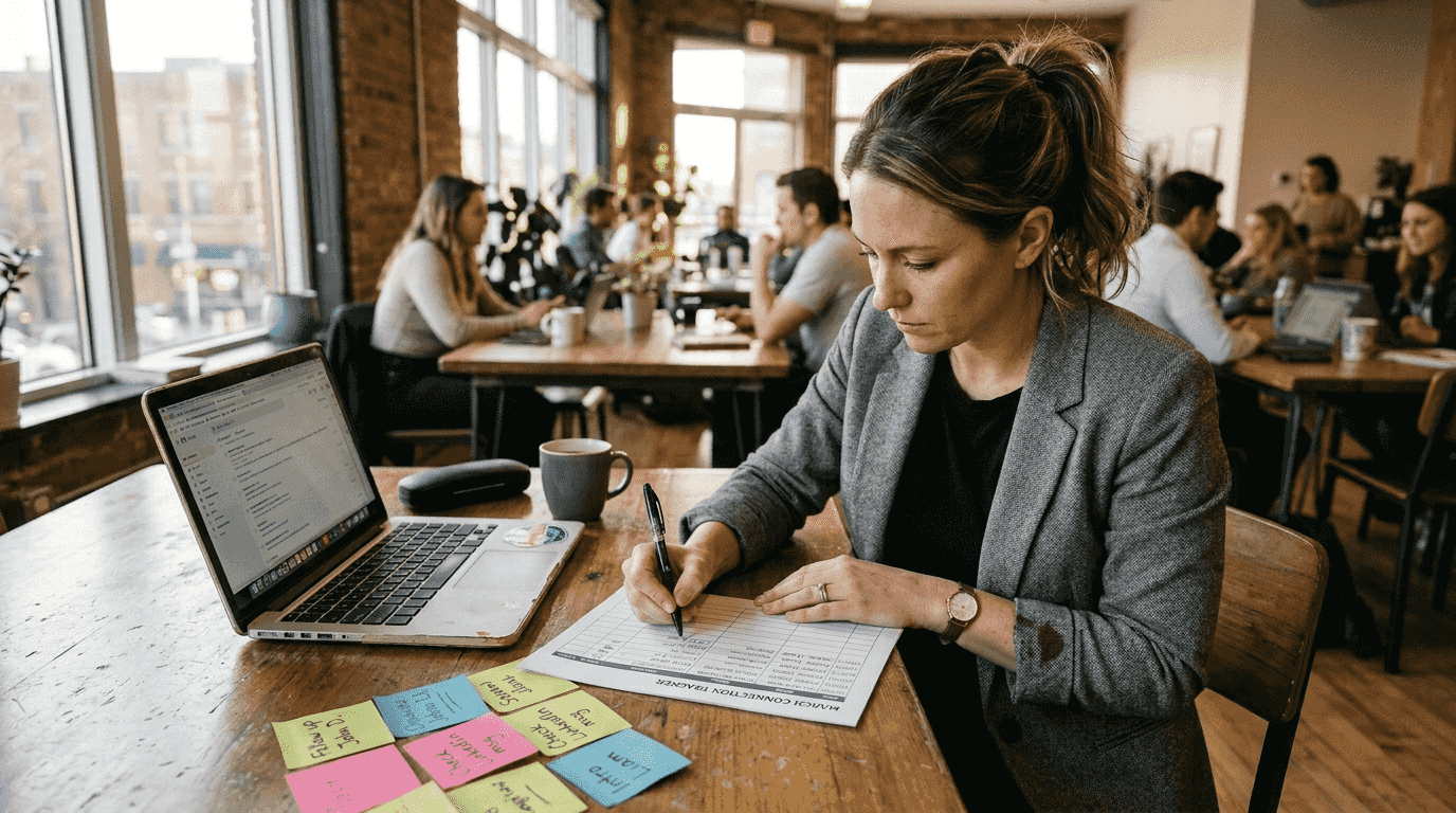 Marketer tracking LinkedIn connection requests