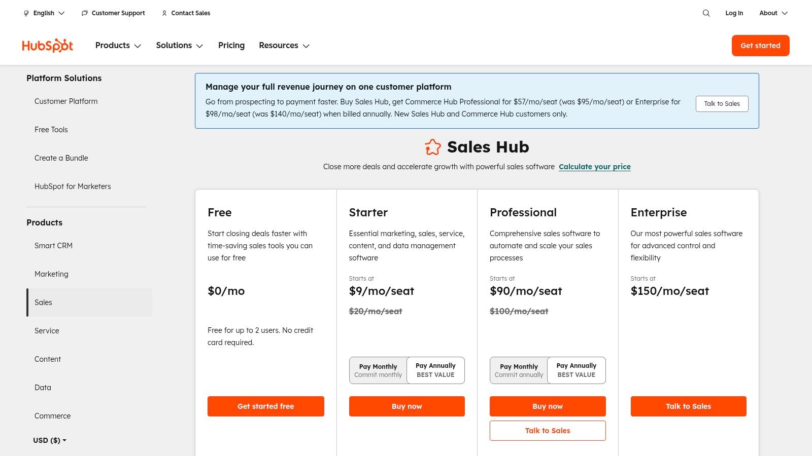 HubSpot Sales Hub (CRM + sequences)