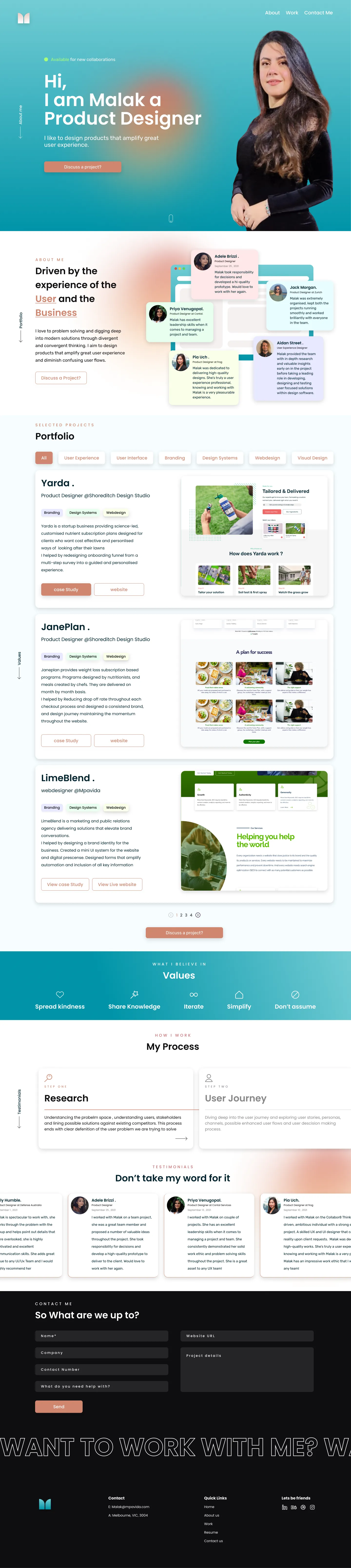 landing page