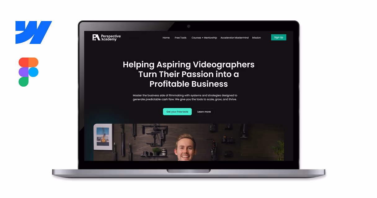 Mockup of Perspective Academy website