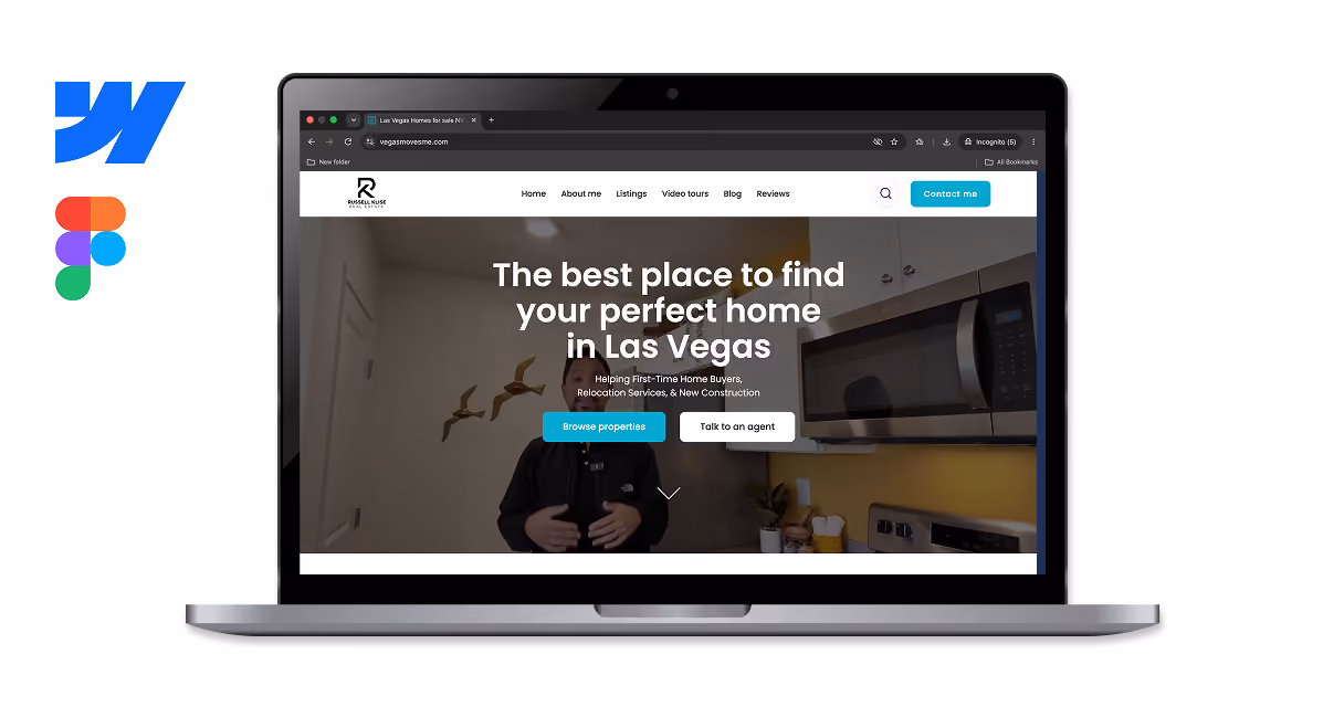 Mockup of Russel Klise website