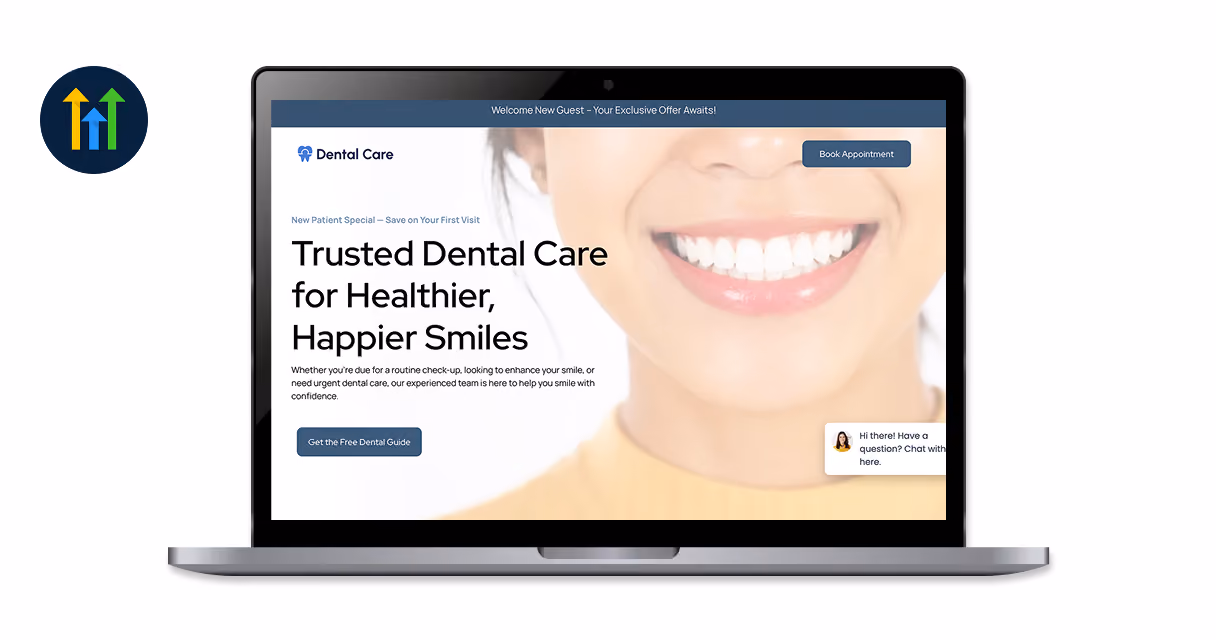 Dental Care  Sample landing page