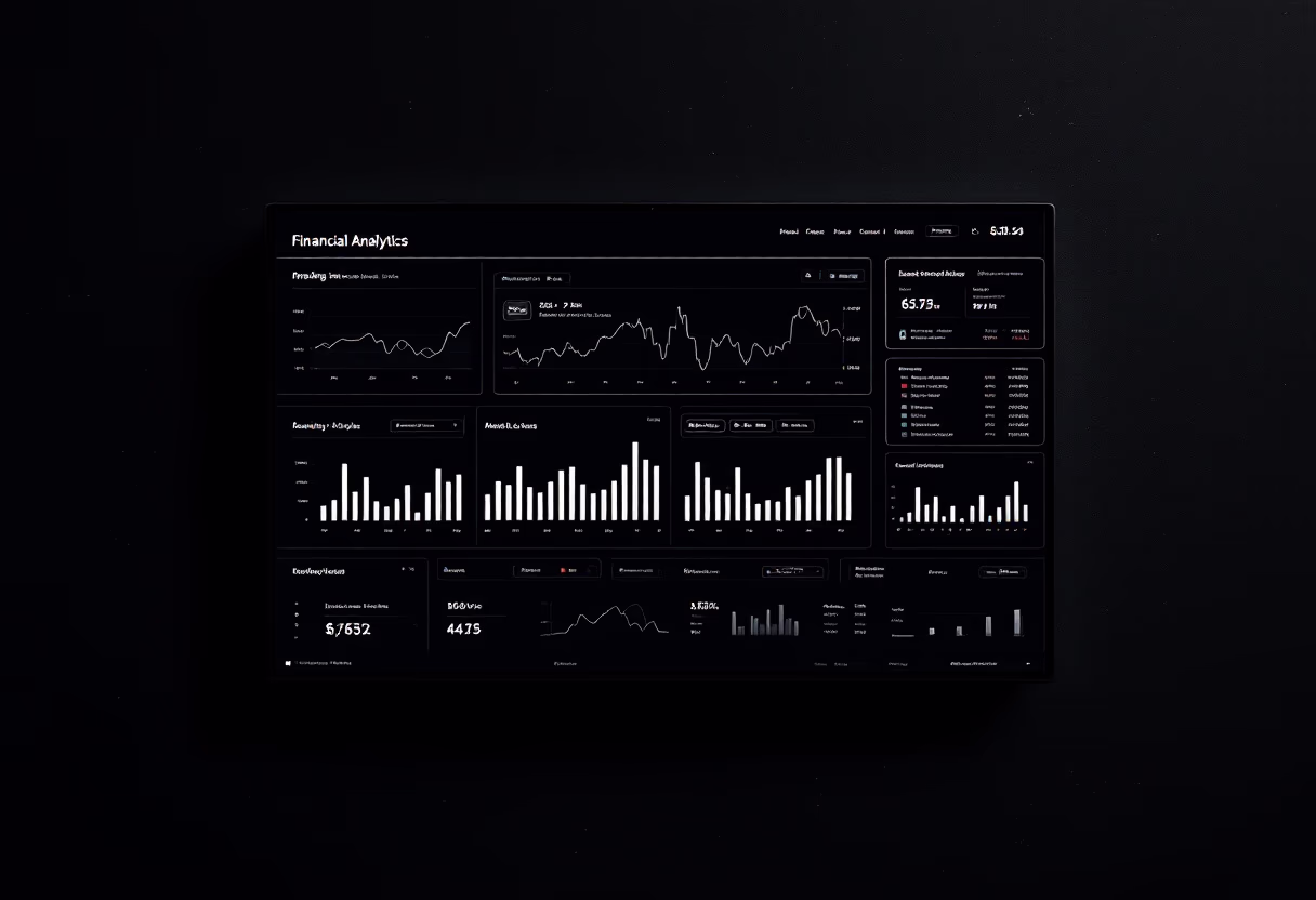 image of financial analytics reports filling the entire background in a business setting