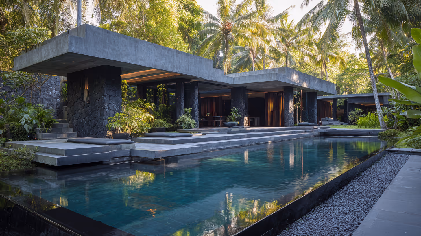Exterior view villa 4 bedroom luxury Bali
