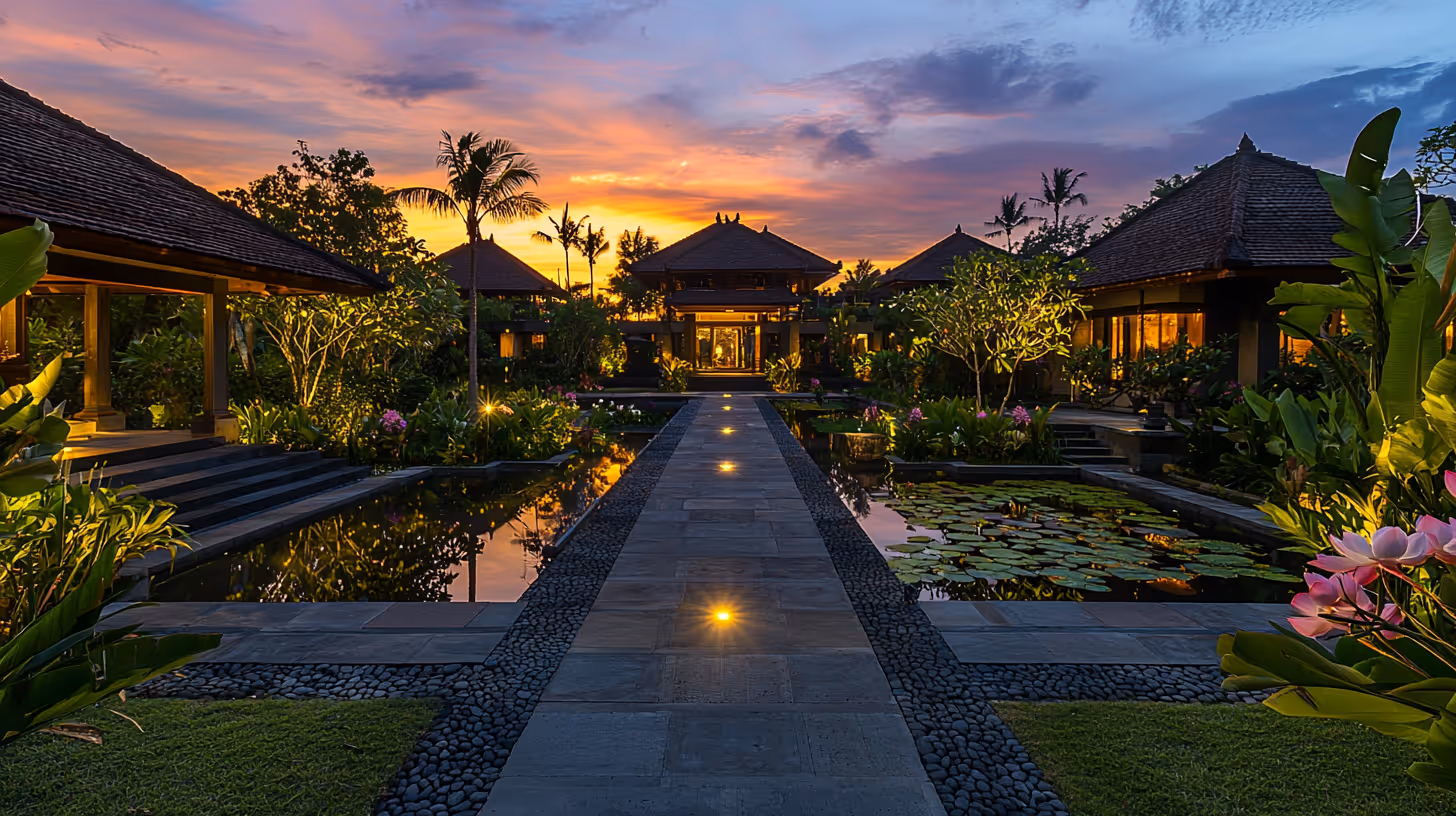 Bali 5 bedroom villa with tropical architecture