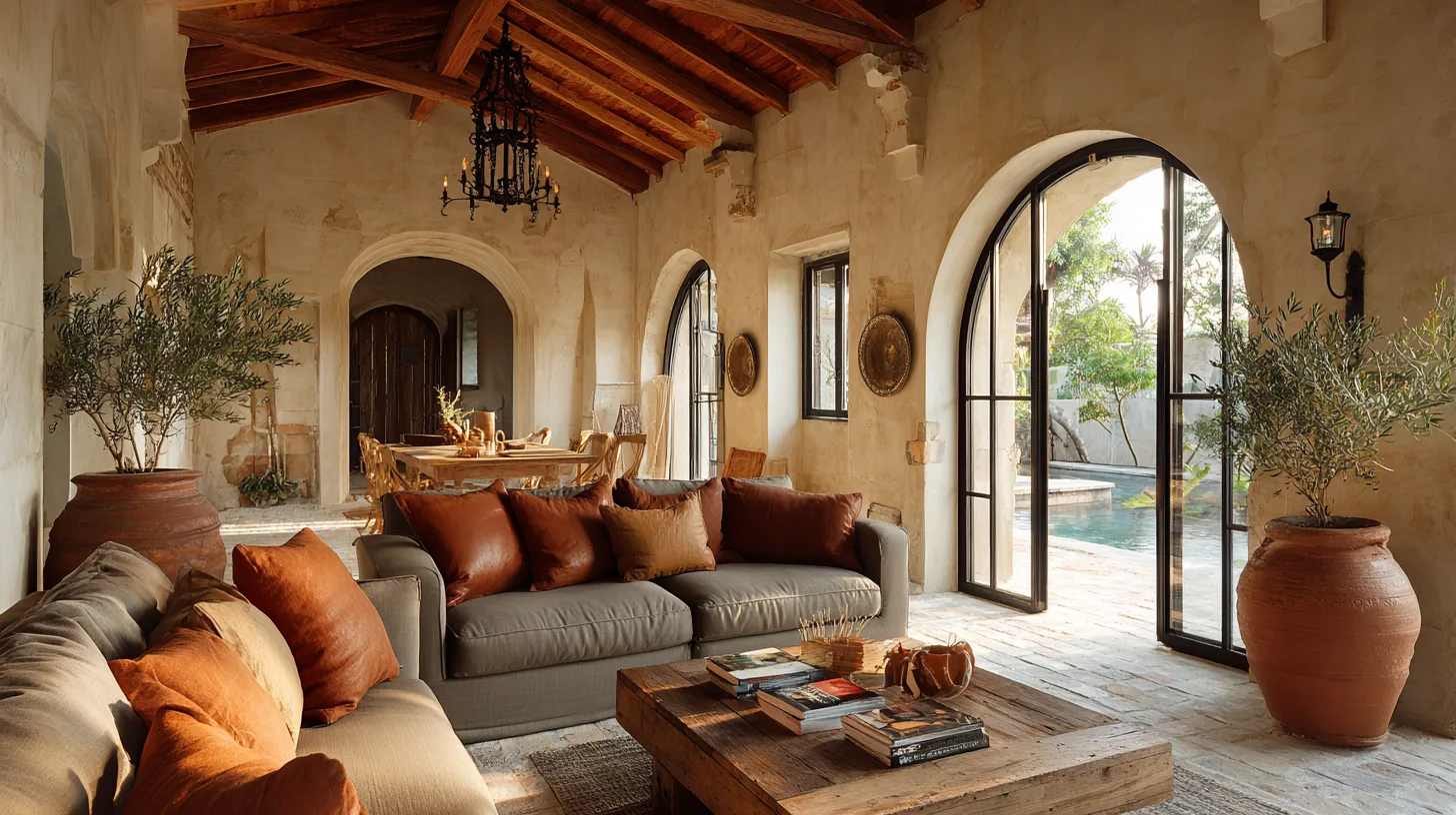 Salon ouvert style méditerranéen dans une villa de luxe à Bali par Genesis