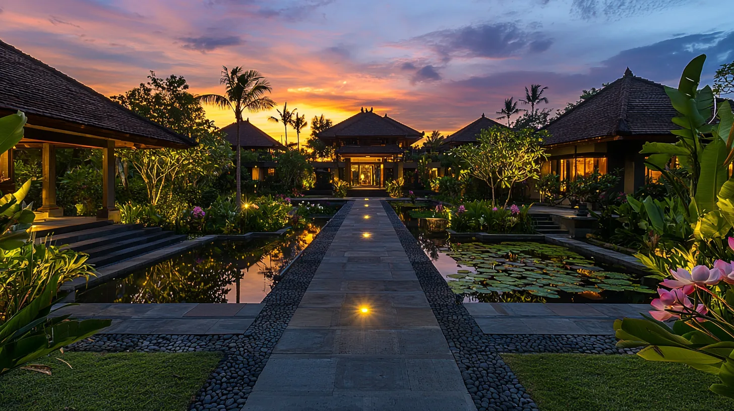 Extérieur de villa 5 chambres style tropical moderne avec prestations haut de gamme à Bali par Genesis
