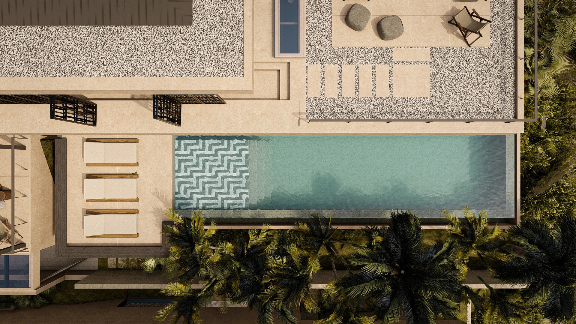 Aerial view of Bali Art 4-bedroom villa in Uluwatu