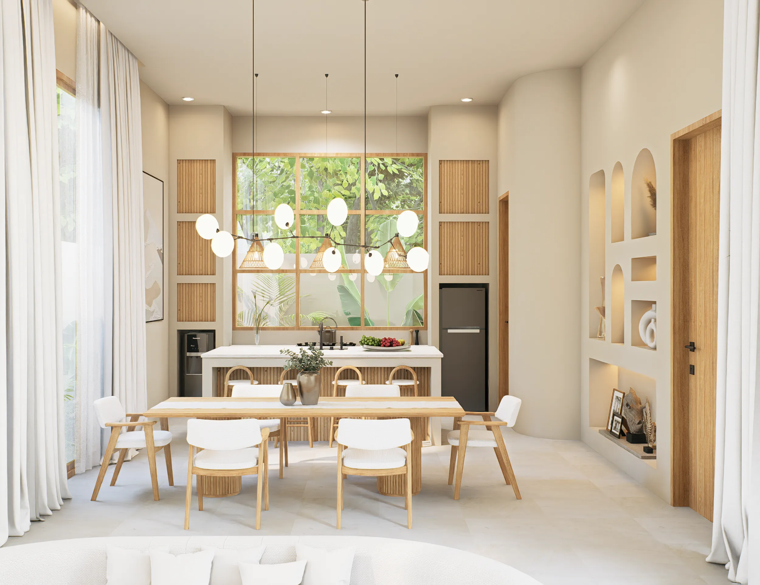 Dining room of Genesis Kedungu villa with minimalist design