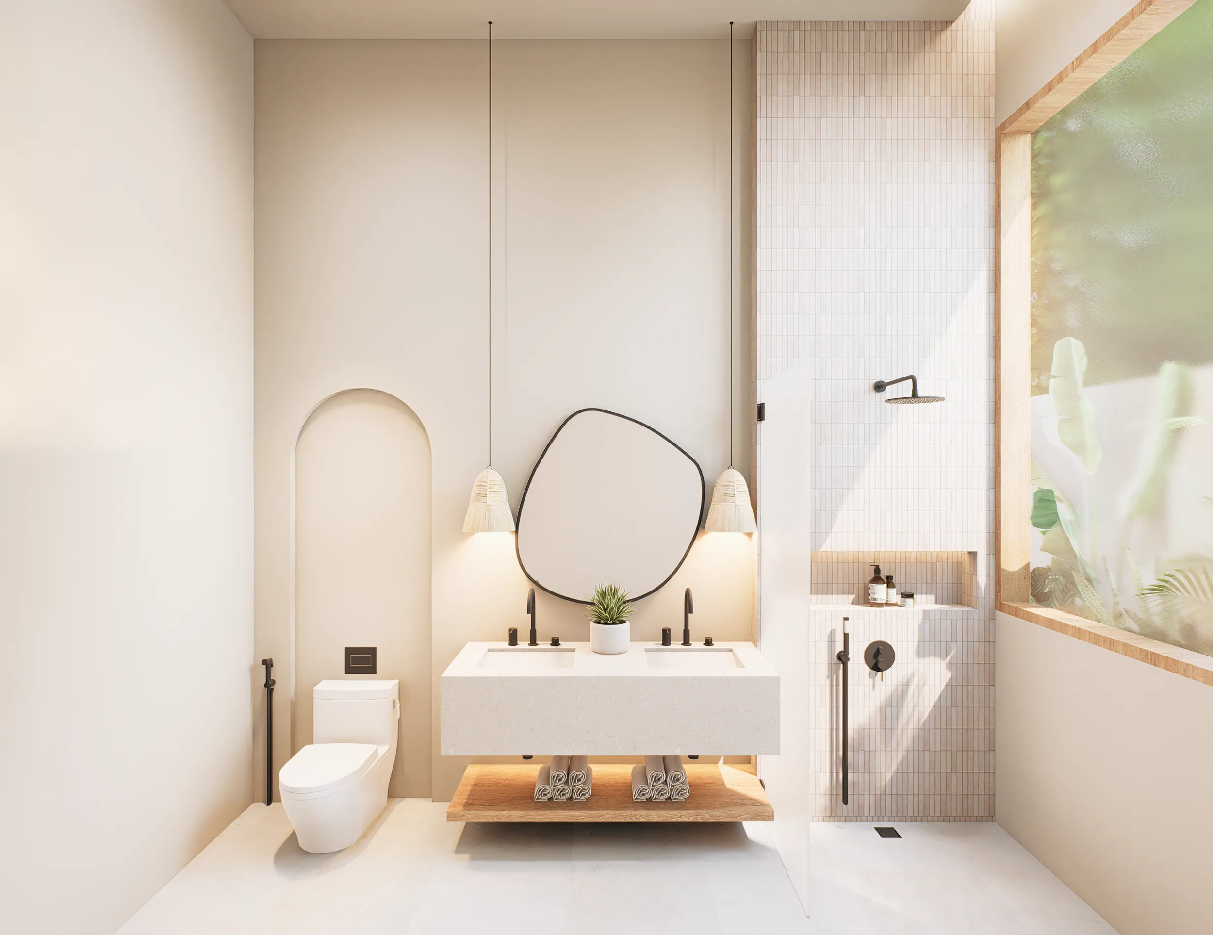 Minimalist bathroom of Genesis Kedungu villa
