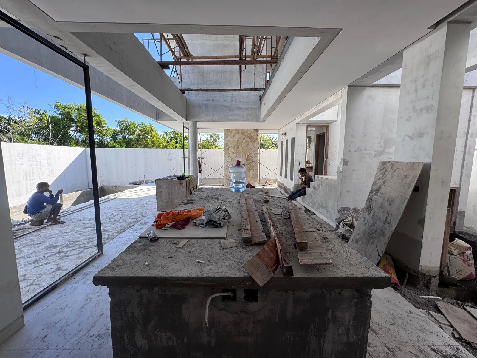 Terrain avec vue sur les collines de Bali pour projet de construction de villa