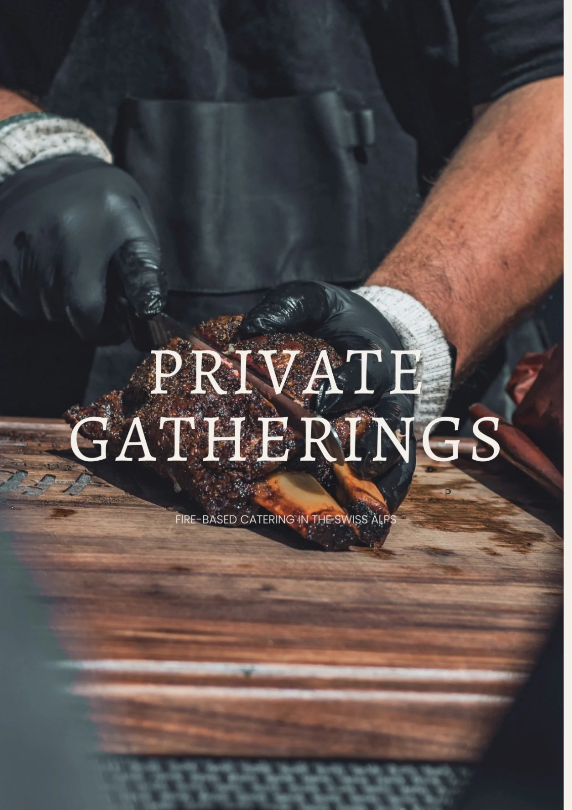 Pizca Experience — Private fire-based catering dinner in the Swiss Alps