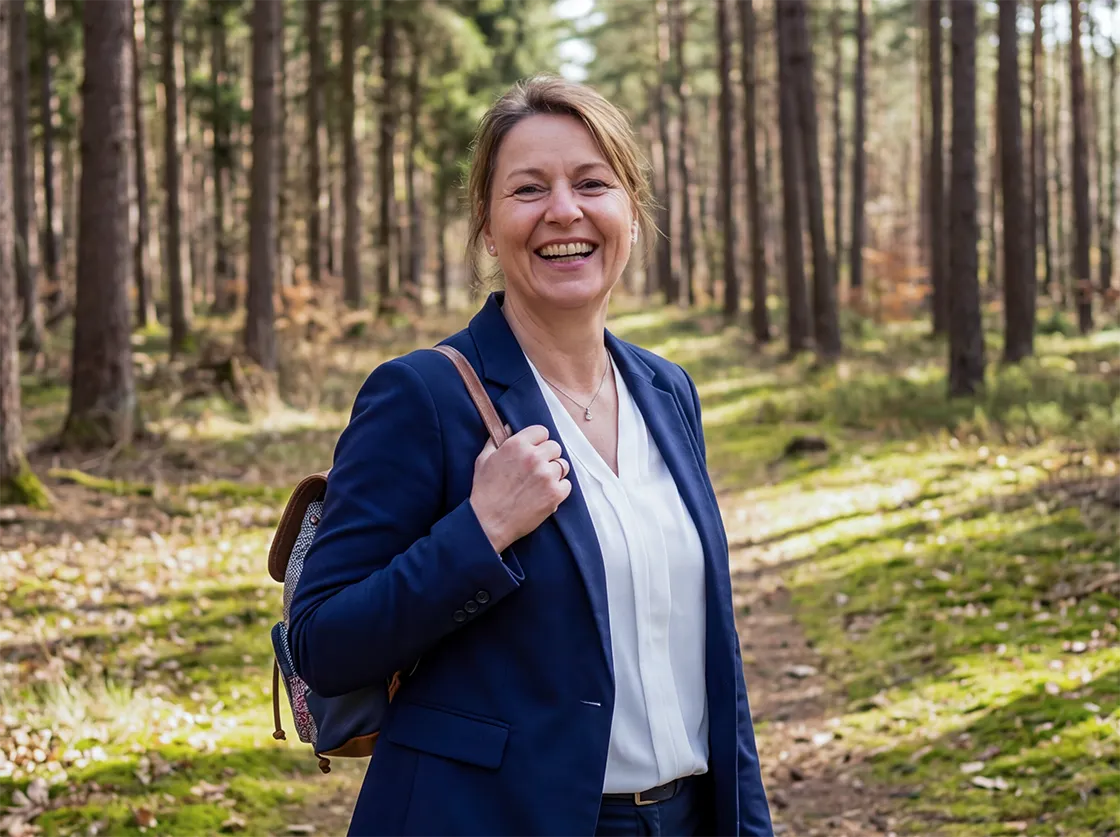 woman Working in the woods