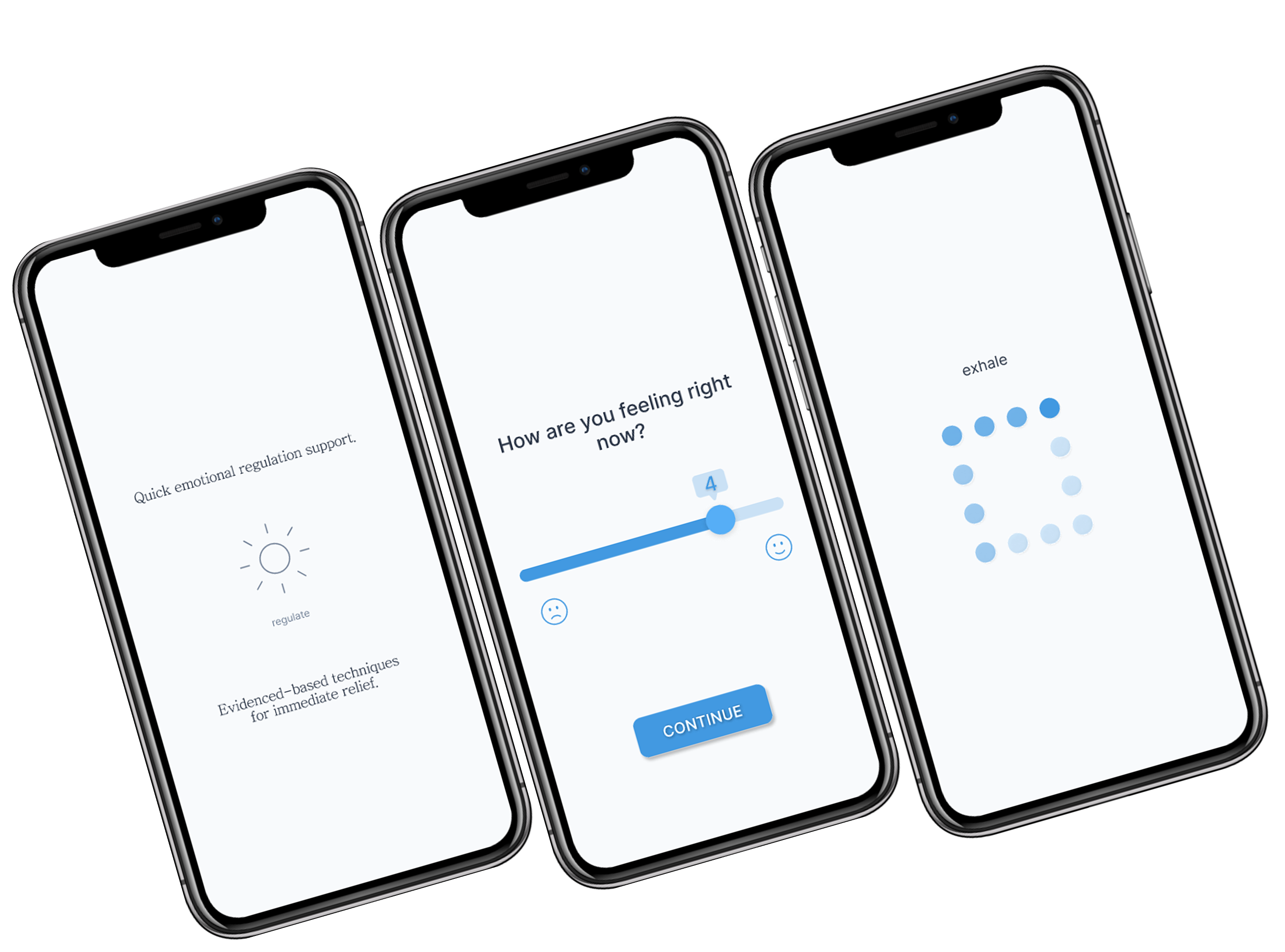 mockups of wellness app screens