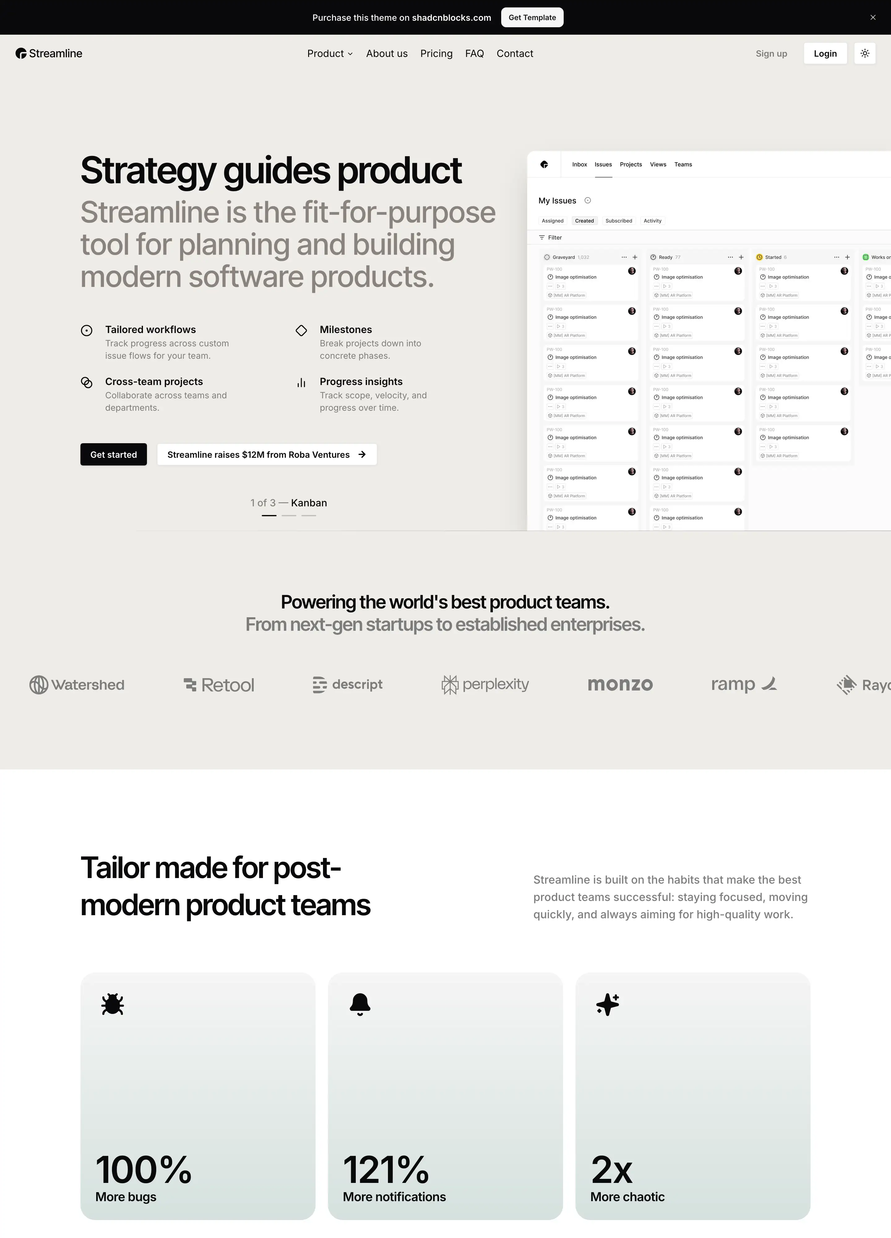 Streamline - Modern landing page template Next.js & Astro