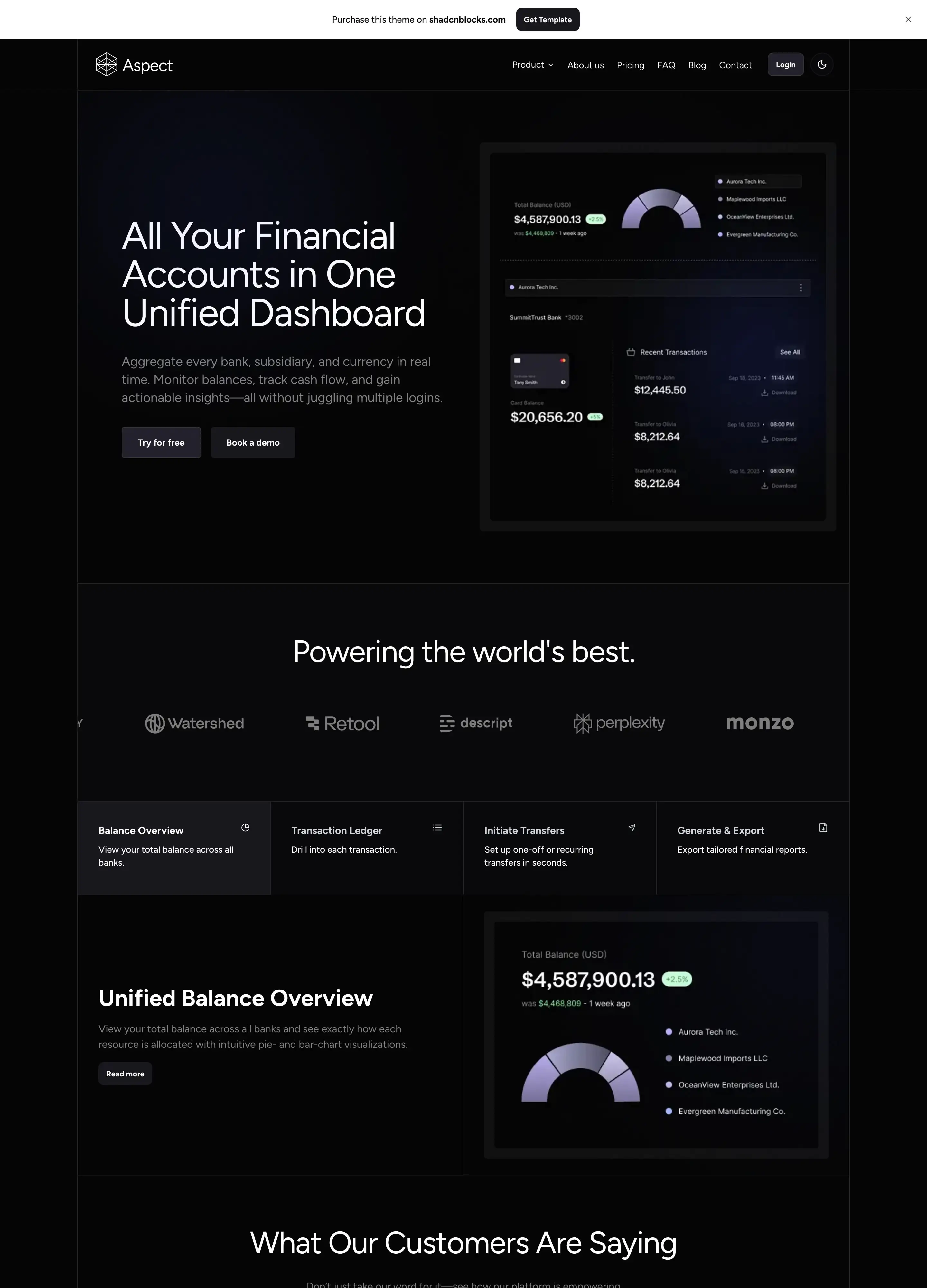 Aspect - Corporate marketing template Next.js & Astro