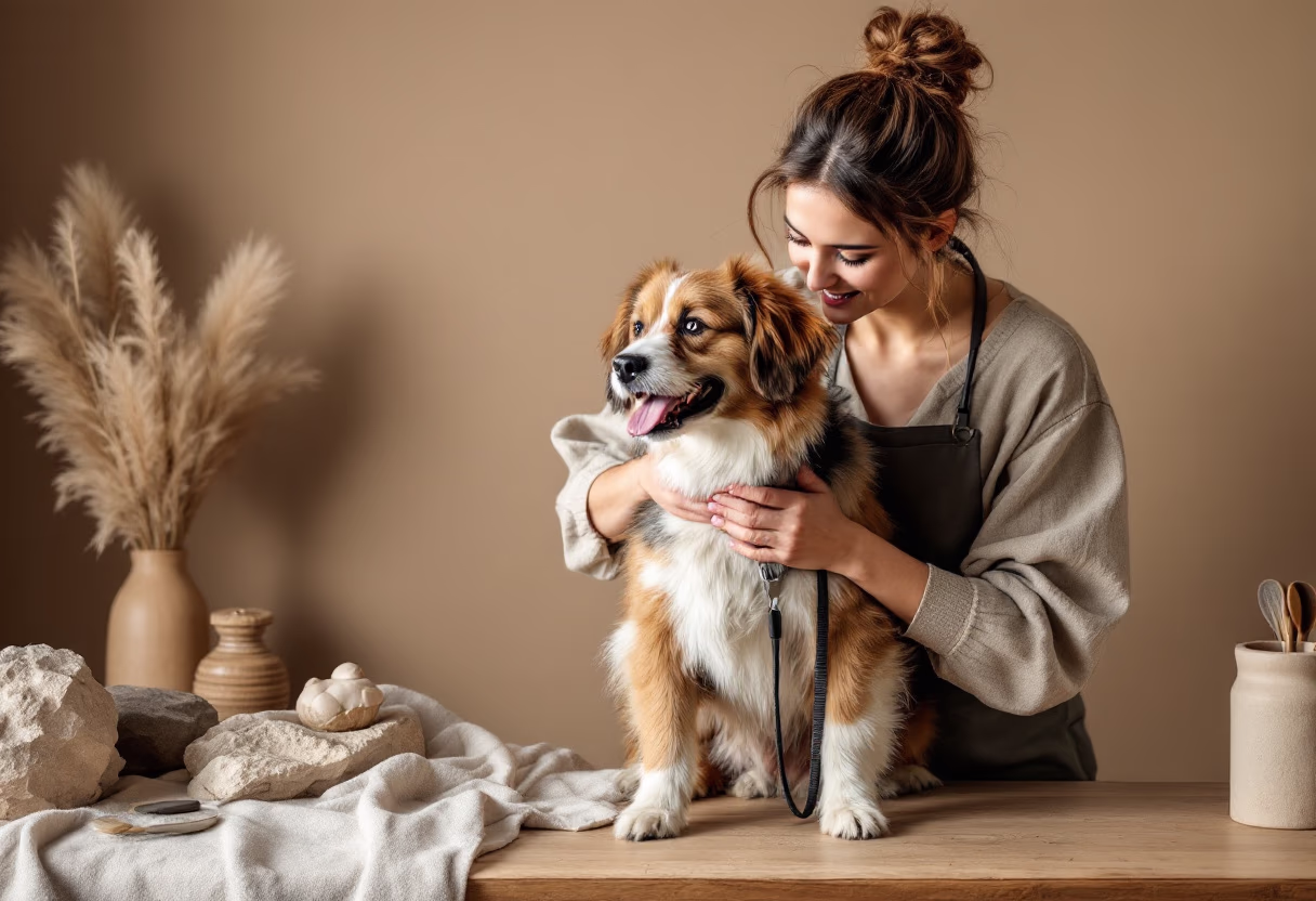 image of pet grooming services (for a veterinary clinic)