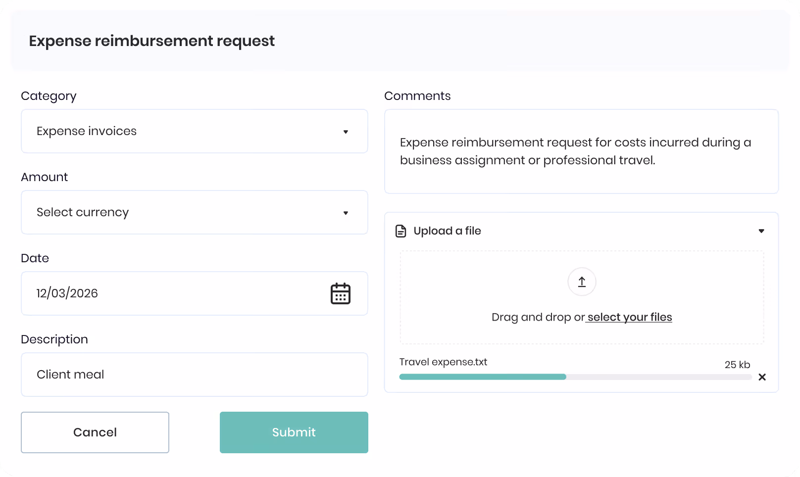 Formulaire de gestion des vacances avec sections pour jours de maladie payés, absences annuelles, vacances annuelles, nombre d'heures par jour, et date de renouvellement annuel.