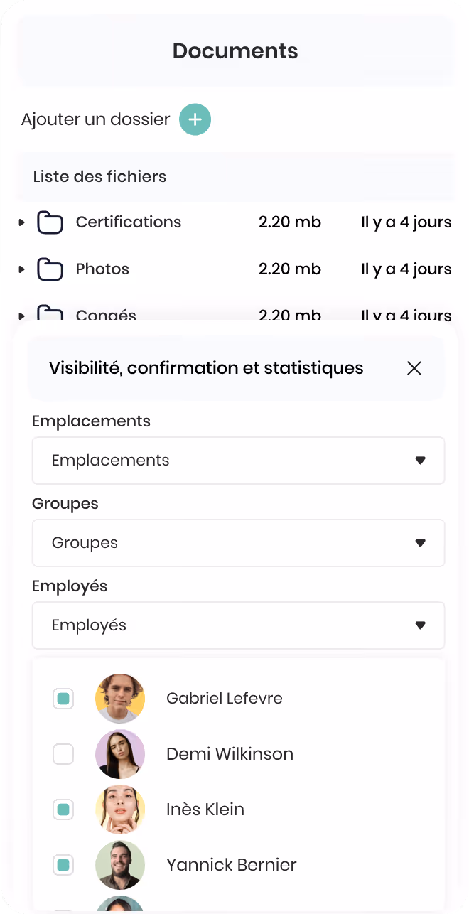 Formulaire Vacances montrant les champs pour journées de maladie payées, absences permises par année, vacances permises par année, nombre d'heures par jour et date de renouvellement annuel.