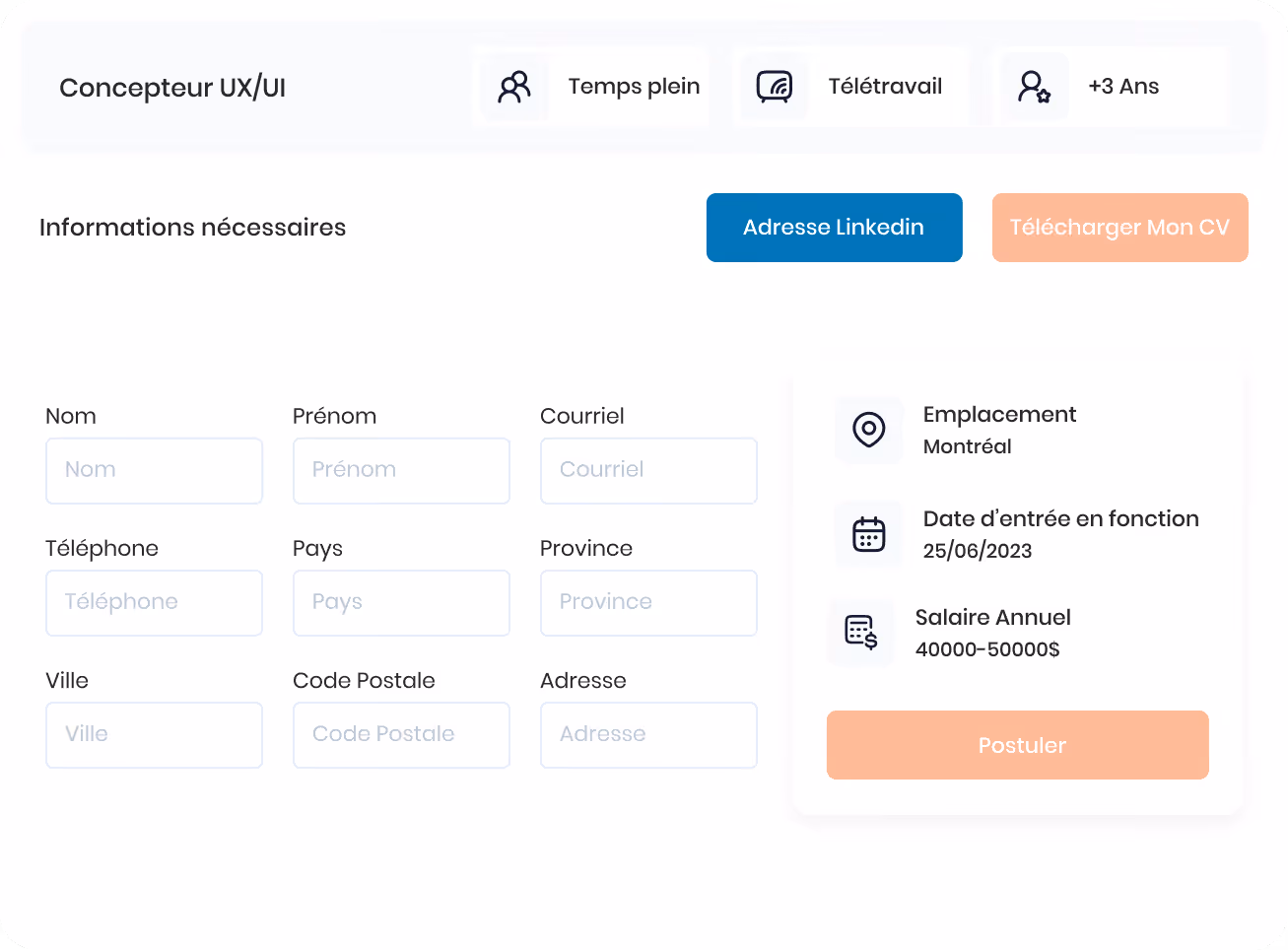 Tableau de formations avec noms d'employés, types de formation, catégories, dates, coûts totaux et admissibilité, interface en français.