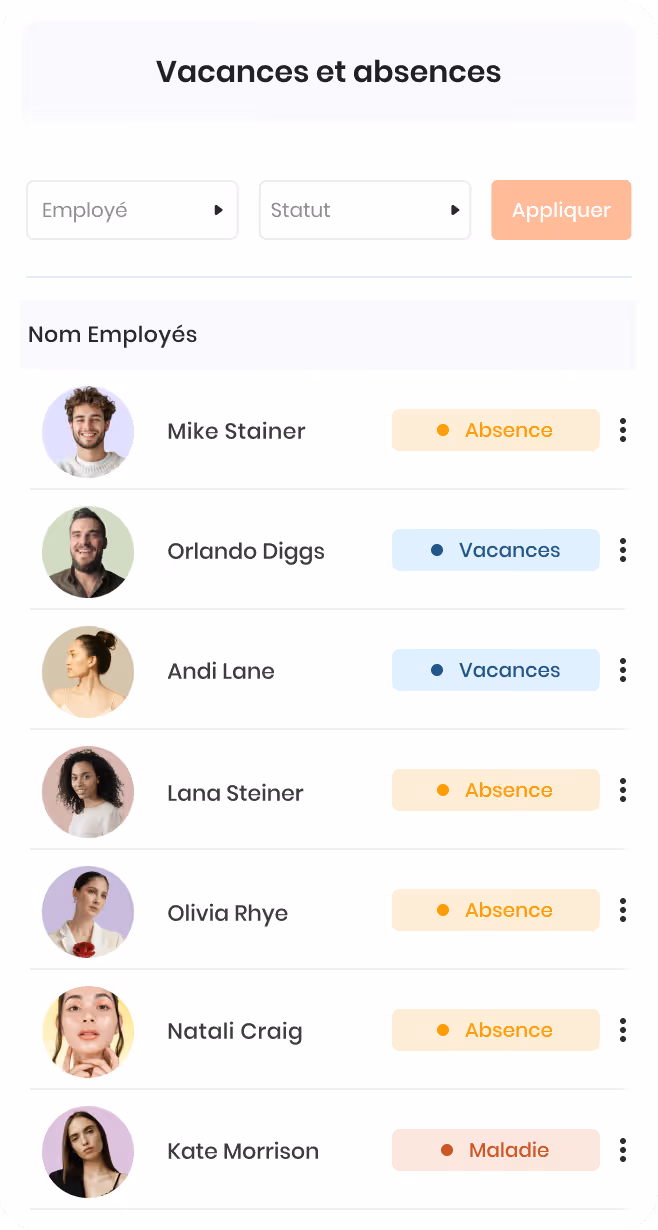 Formulaire d'emploi et salaire avec champs pour titre, salaire annuel, période, type d'emploi, heures par semaine et informations additionnelles.