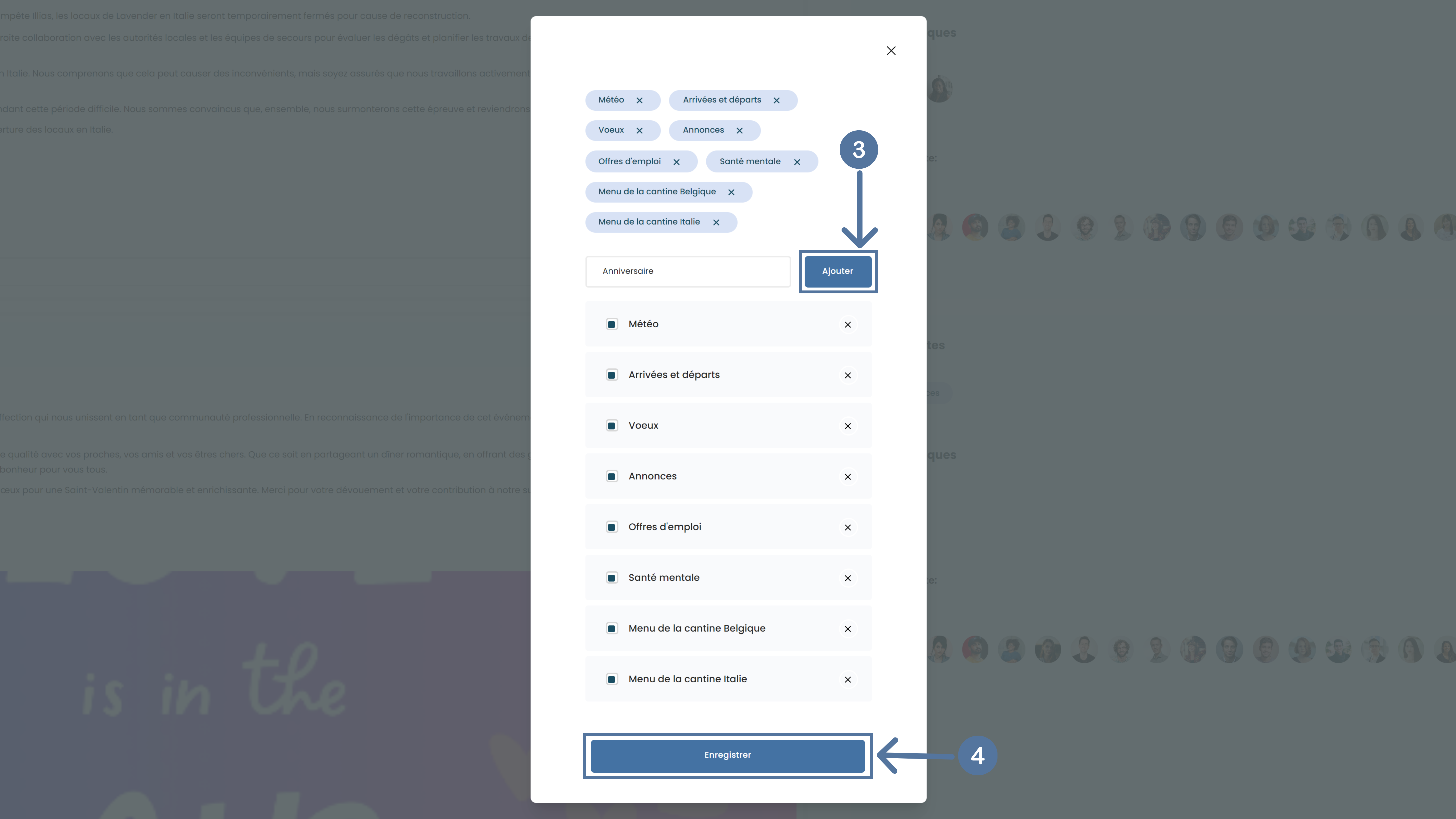 Ajouter une étiquette dans module Nouvelles dans SIRH Altee