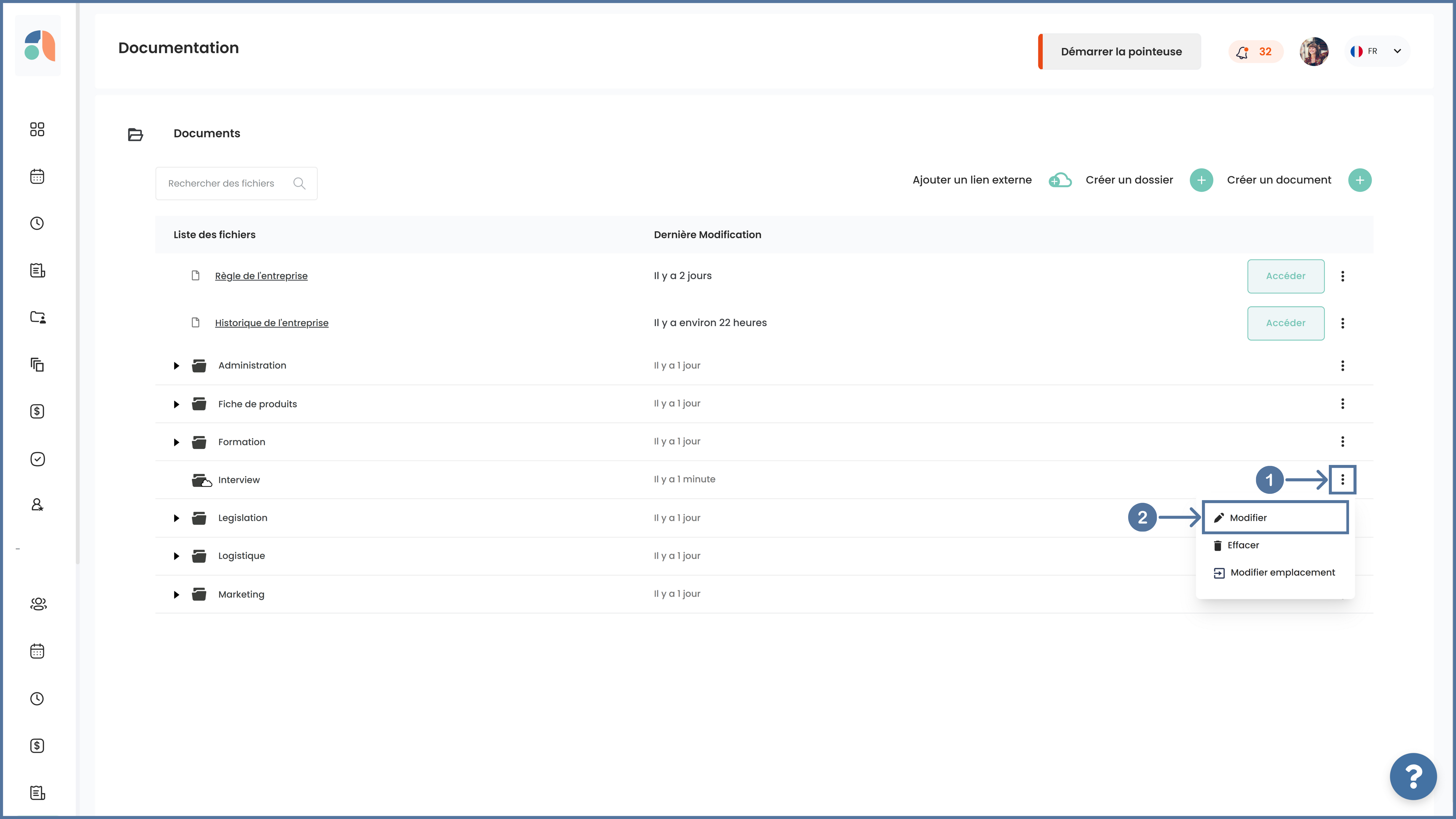 Modifier une documentation dans SIRH Altee