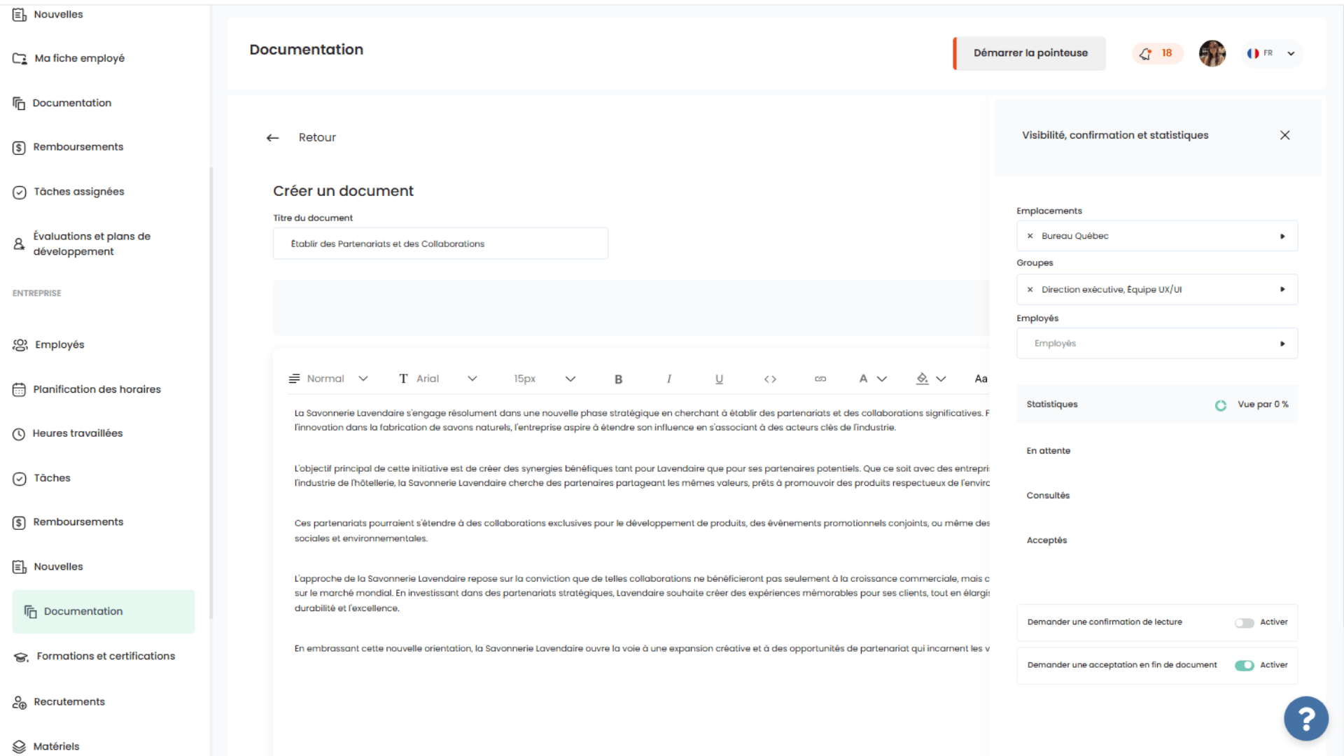Paramétrage d'un document dans SIRH Altee