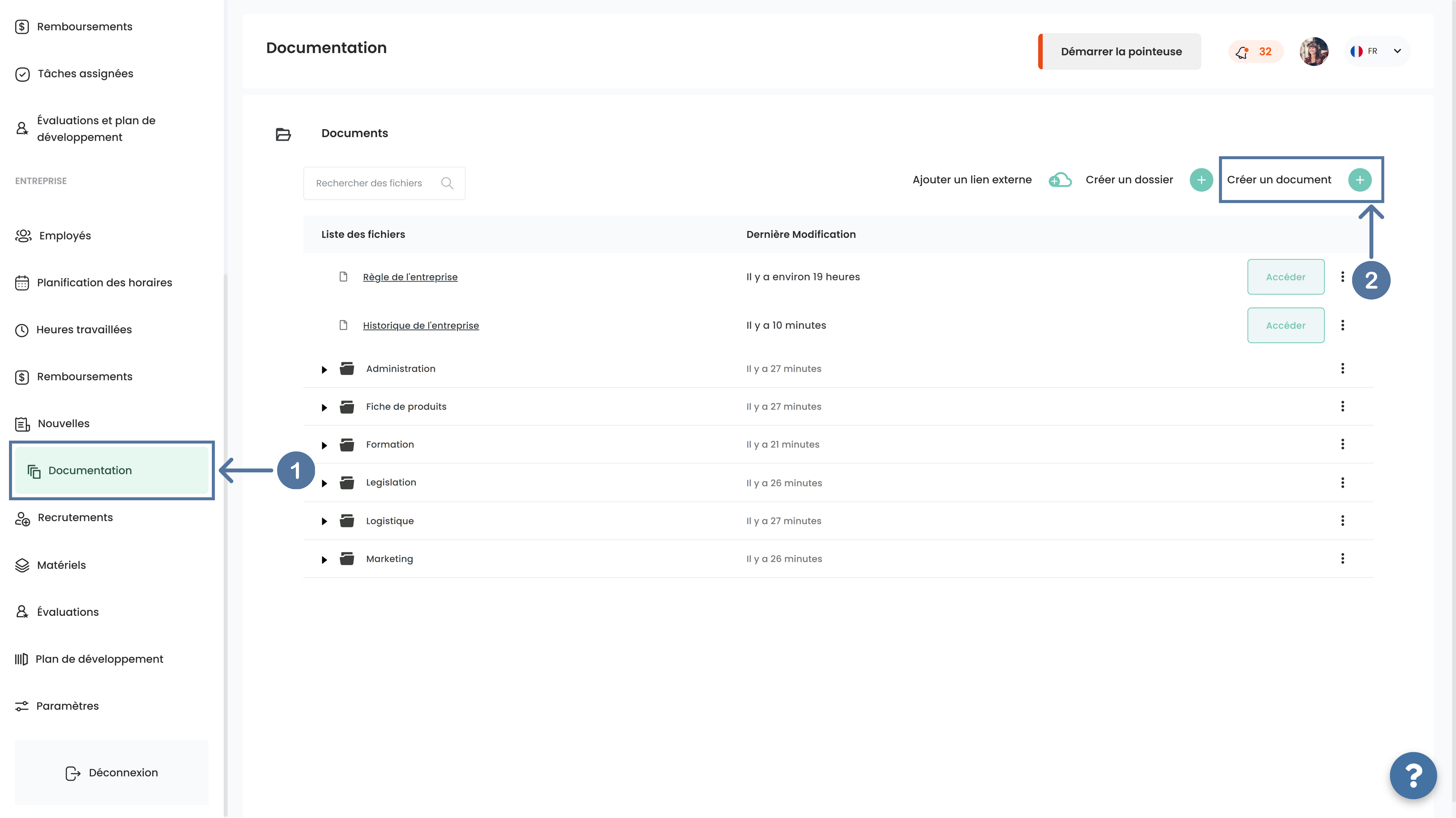 Module documentation dans SIRH Altee