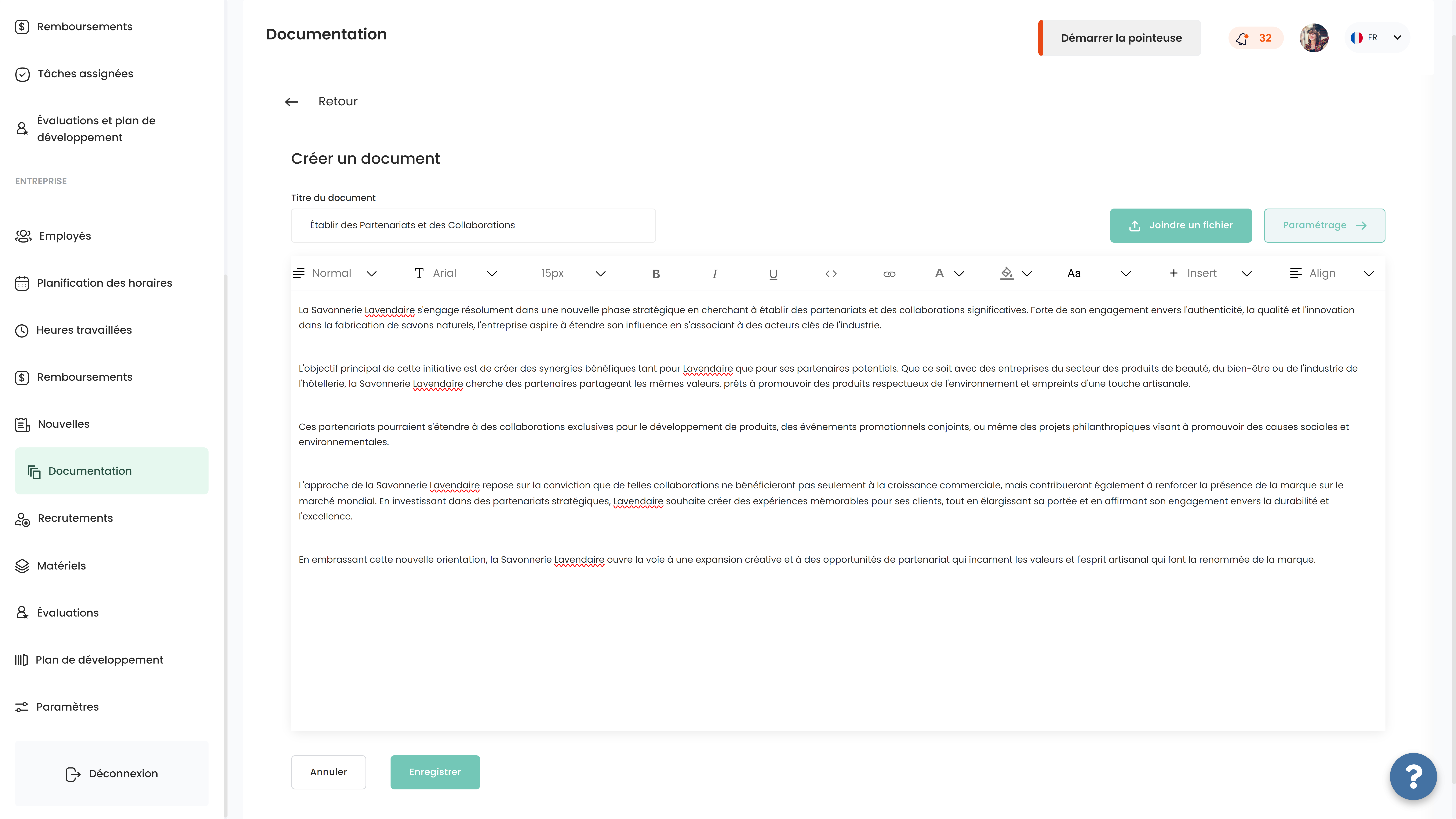 Créer une documentation dans SIRH Altee