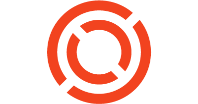 Abstract circular design with segmented orange rings forming a spiral pattern.