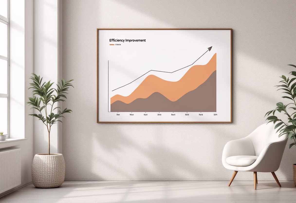 image of company efficiency improvement graph