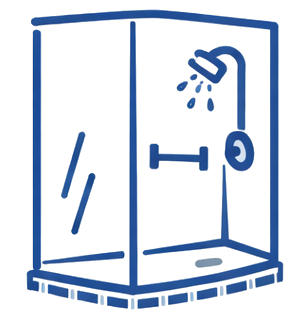Tub-to-shower conversion