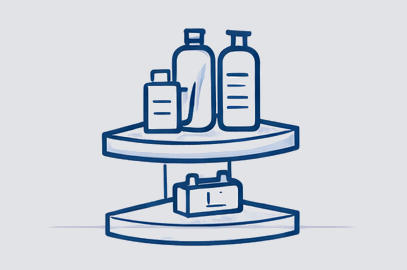 Example of shelves & storage