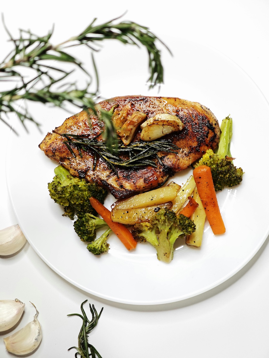 calories in chicken breast portion