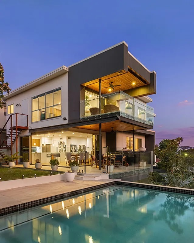 Aerial view of a Brisbane property showcasing its surroundings and unique features