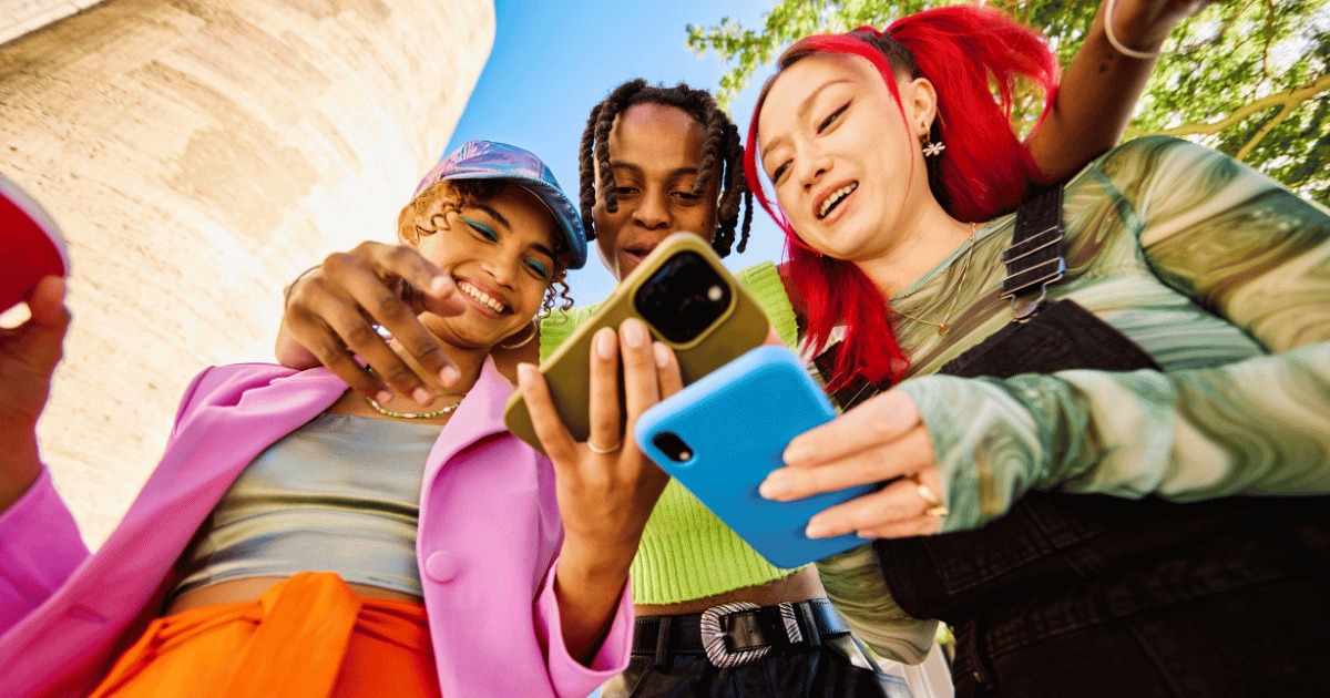 group of friends taking photo