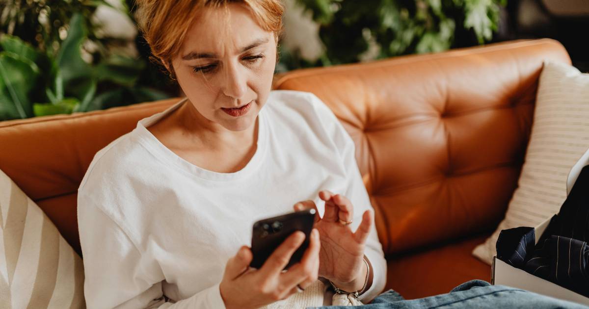A Woman Using a Phone