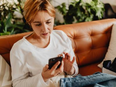 A Woman Using a Phone