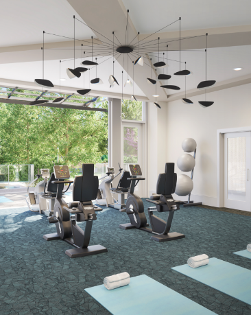 fitness center at the trillium