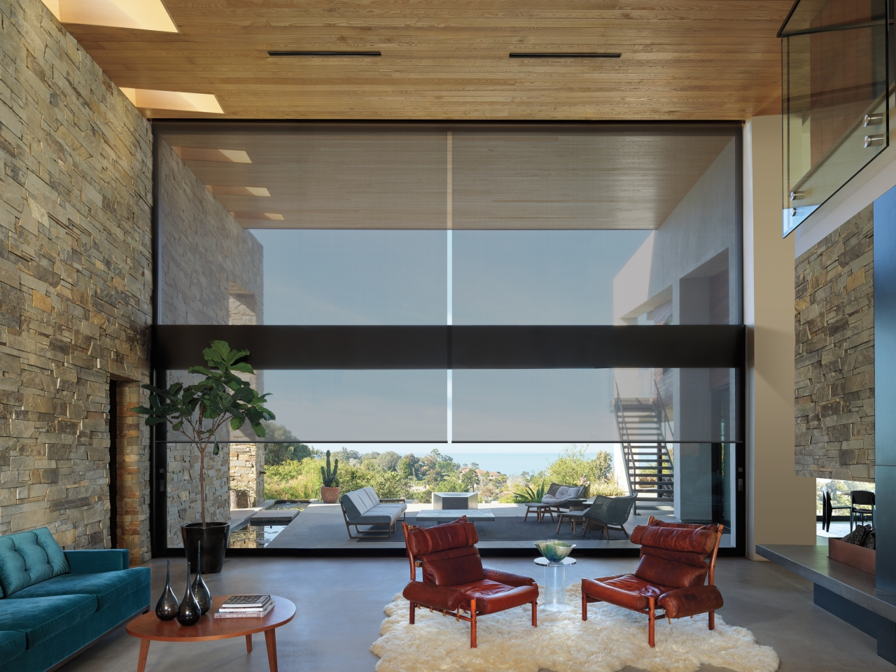 Solar shades blocking sun and heat in a Nevada living room