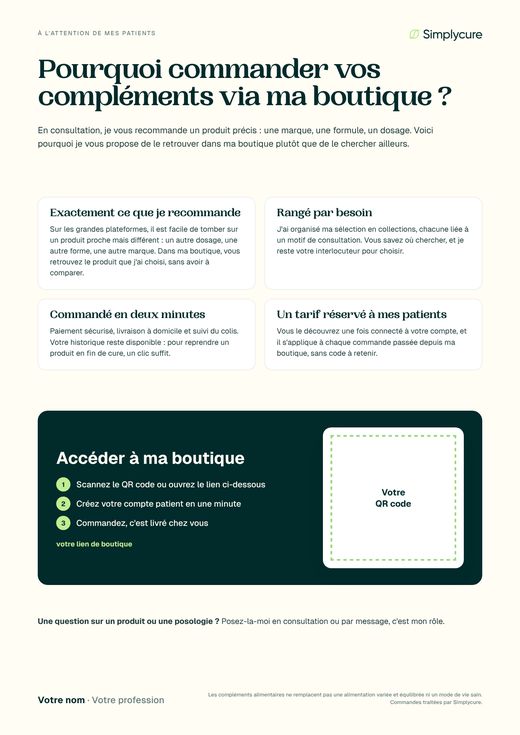 Fiche patient A4