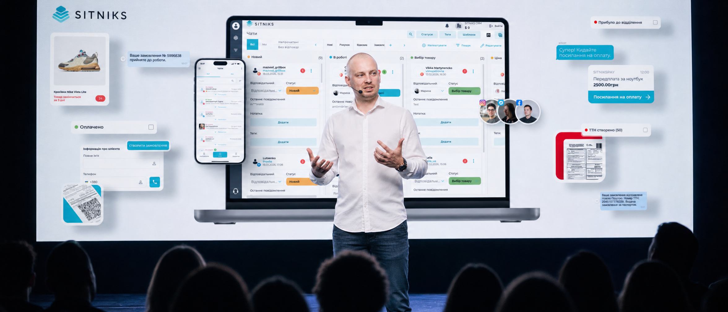 SITNIKS CRM на сцені бізнес-події