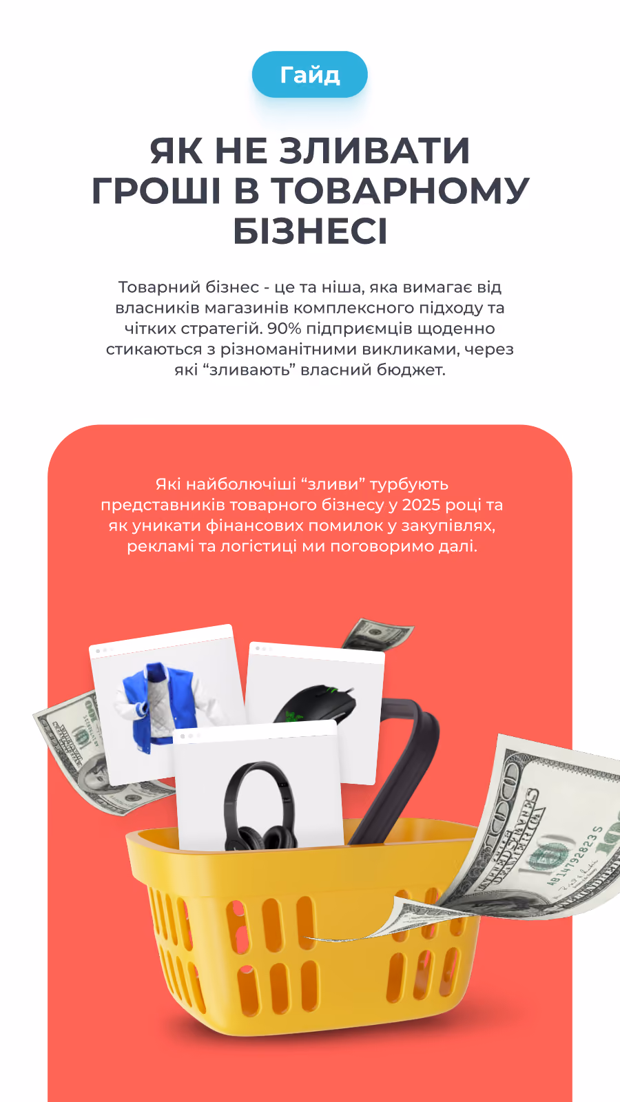 Обкладинка: Як не зливати гроші в товарному бізнесі